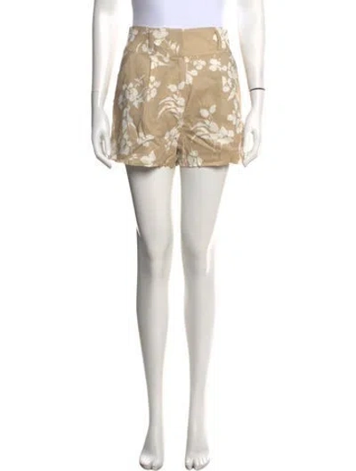 Pre-owned Veronica Beard Floral Print Mini Shorts In Neutrals