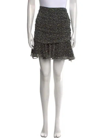 Pre-owned Veronica Beard Floral Print Mini Skirt In Multi