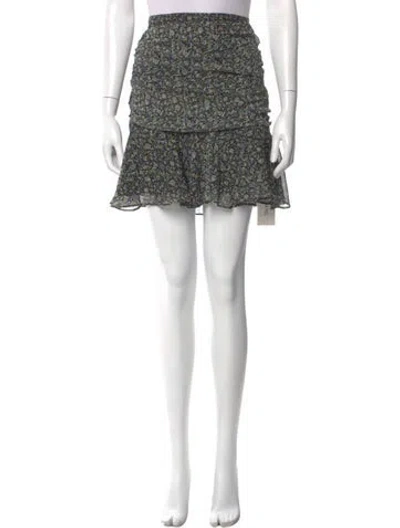 Pre-owned Veronica Beard Floral Print Mini Skirt In Multi