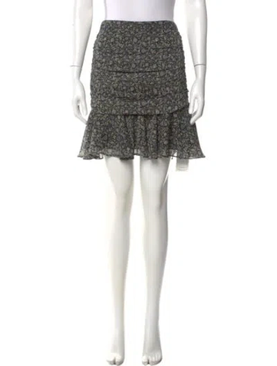 Pre-owned Veronica Beard Floral Print Mini Skirt In Multi