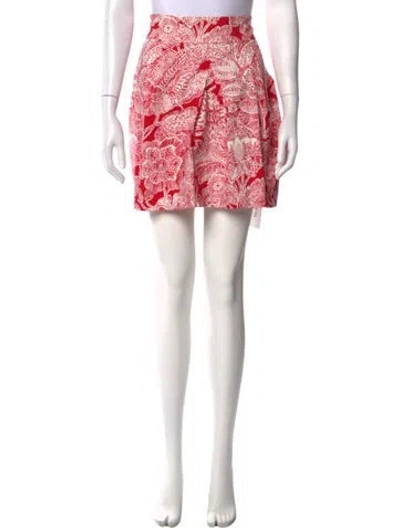 Pre-owned Veronica Beard Floral Print Mini Skirt In Multicolor