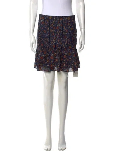 Pre-owned Veronica Beard Floral Print Mini Skirt W/ Tags In Black