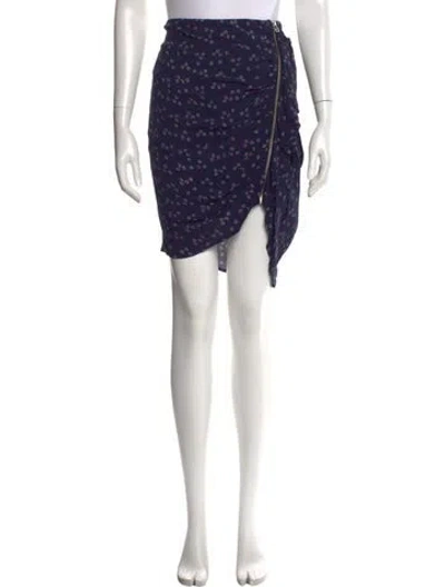 Pre-owned Veronica Beard Floral Print Mini Skirt W/ Tags In Blue