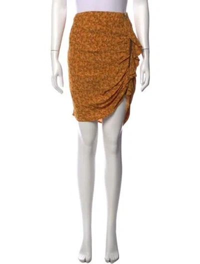 Pre-owned Veronica Beard Floral Print Mini Skirt W/ Tags In Yellow