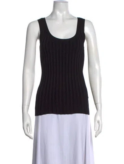 Pre-owned Veronica Beard Floral Print Plunge Neckline Top In Black