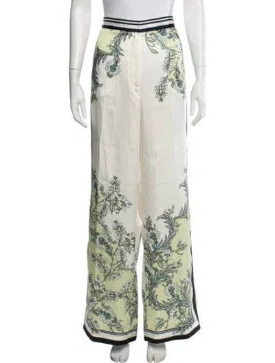 Pre-owned Veronica Beard Floral Print Wide Leg Pants In Multi