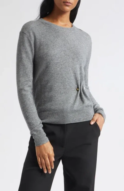 Veronica Beard Frankie Crewneck Sweater In Medium Heather Grey
