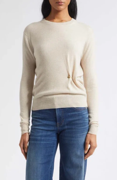 Veronica Beard Frankie Crewneck Sweater In Oatmeal Melange
