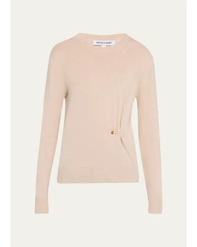 Veronica Beard Frankie Wool-cashmere Pullover Sweater In Oatmeal Melange