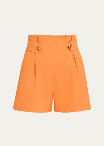 VERONICA BEARD FRANZI STRETCH-LINEN SHORTS