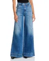 Veronica Beard Freddy High Rise Extra Wide Leg Jeans In Ripple Haze In Blue