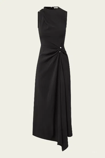 Veronica Beard Freja Brooch Midi Dress In Black