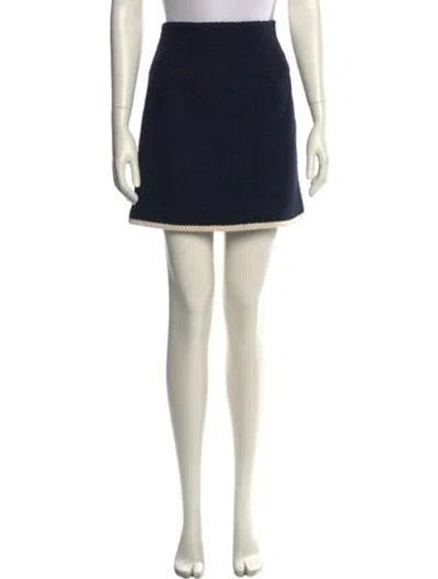 Pre-owned Veronica Beard Fringe Trim Accent Mini Skirt