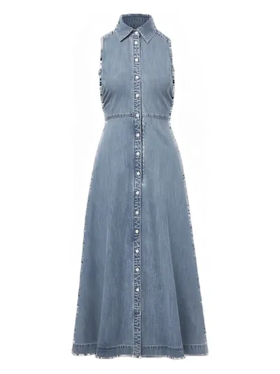 Veronica Beard Fuller Midi Dress In Starlight In Blue