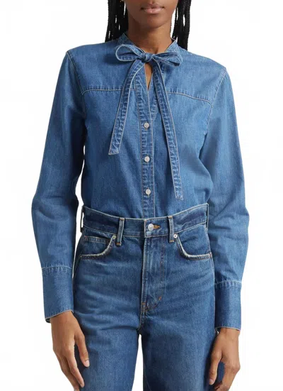 VERONICA BEARD GABBY SHIRT IN SRNDY