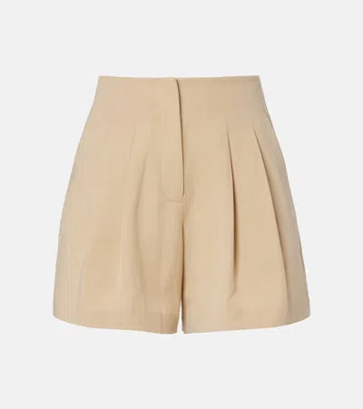 Veronica Beard Gables Pleated Shorts In Sand
