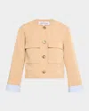 Veronica Beard Gala Utility Jacket In Pink
