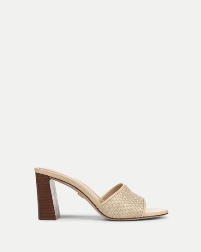 Veronica Beard Galessa Raffia Mid-heel Sandal In Brown
