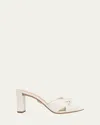 Veronica Beard Ganita Knot-front Sandal In Coconut