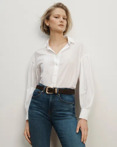 Veronica Beard Gaviel Button-down Shirt In White