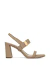 Veronica Beard Genetta Buckle Strap Sandals In Brown