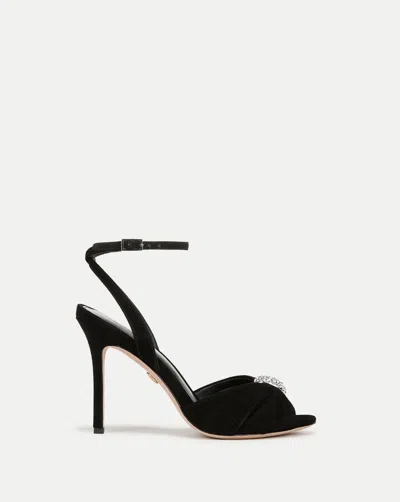 Veronica Beard Genevieve Peep-toe Sandal In Black