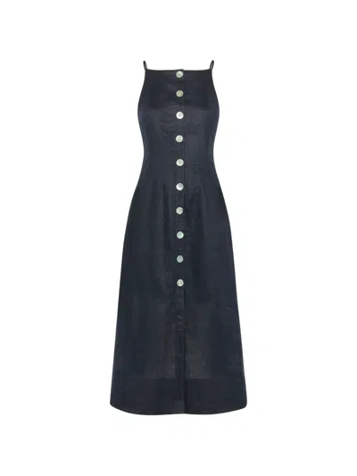 Veronica Beard Georges Midi Dress In Black