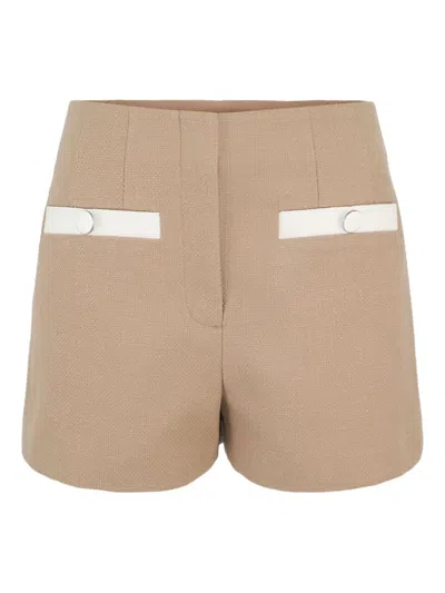 Veronica Beard Gershwin Tailored Shorts In Gray
