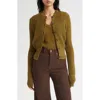 Veronica Beard Gilmour Crop Cardigan In Green