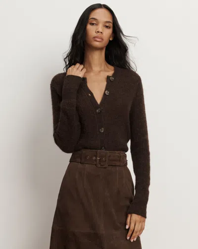 Veronica Beard Gilmour Mohair Cardigan In Brown