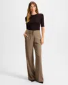 Veronica Beard Giovanna Wide-leg Pant In Brown