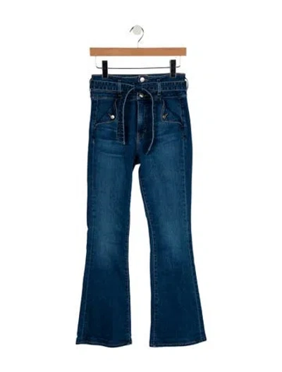 Pre-owned Veronica Beard Giselle Flare Wide Leg Jeans In Blue