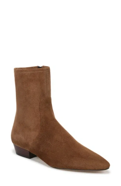 Veronica Beard Glinda Leather Bootie In Brown