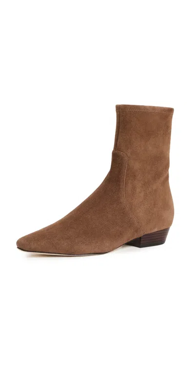 Veronica Beard Glinda Suede Booties Chestnut In Brown