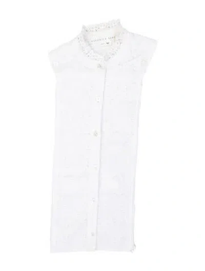 Pre-owned Veronica Beard Glitter Dickey In White