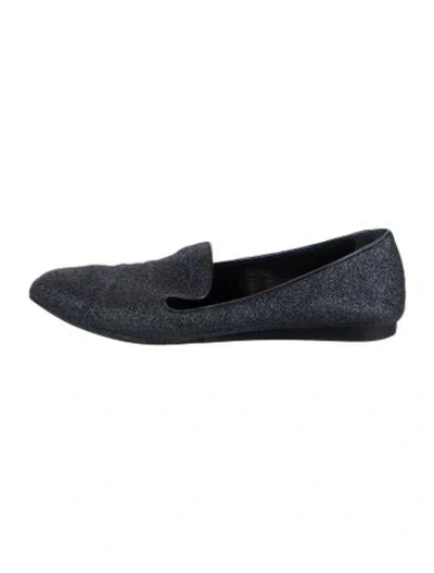 Pre-owned Veronica Beard Glitter Loafers In Blue