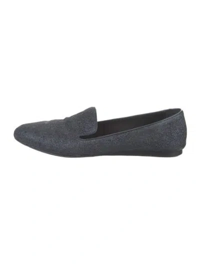 Pre-owned Veronica Beard Glitter Loafers In Blue