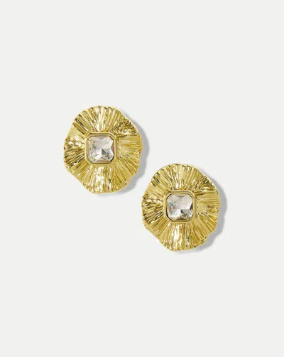 Veronica Beard Gold Floral Earring