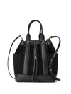 Veronica Beard Leather Goody Bag In Black