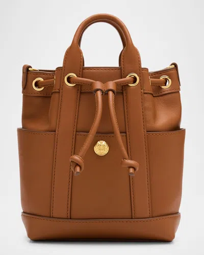 Veronica Beard Goody Mini Leather Crossbody Bag In Hazelwood
