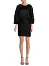 Veronica Beard Gracelynn Ruched Mini Dress In Black In Black