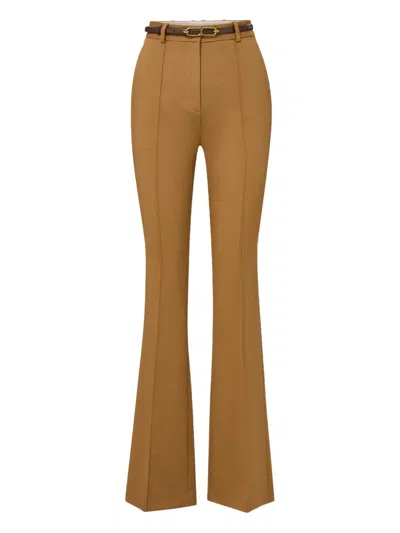 Veronica Beard Gracie Belt Trousers In Brown
