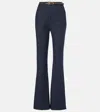 Veronica Beard Carson Off-duty High Waist Ankle Flare Jeans In Blue