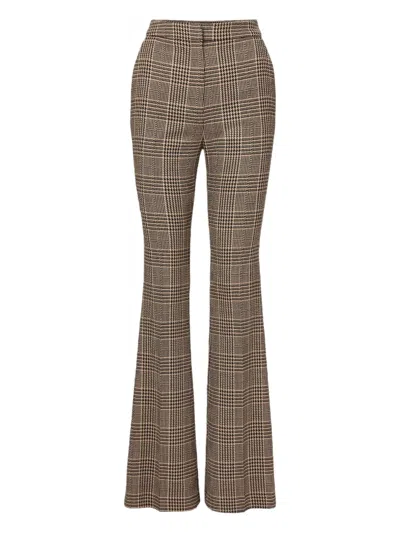 Veronica Beard Gracie Checked Trousers In Neutral