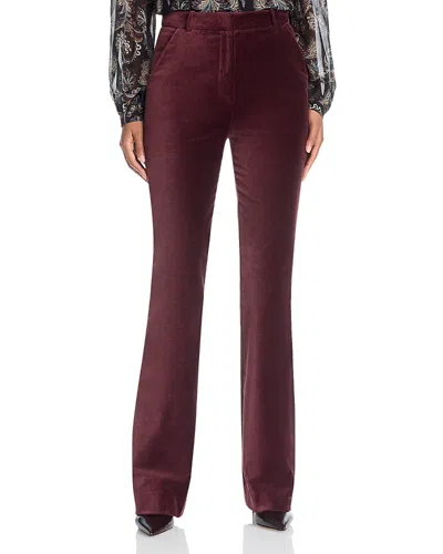 Veronica Beard Gracie Flare Leg Pants In Burgundy
