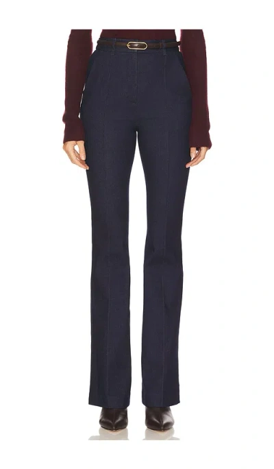 Veronica Beard Gracie Pant With Belt In Midnight Wash
