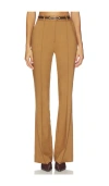 Veronica Beard Gracie Belted Flare Pant In Brown