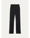 Veronica Beard Gracie Zip-back Bootcut Pants In Black