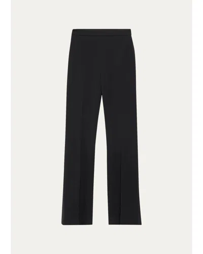 Veronica Beard Gracie Zip-back Bootcut Pants In Black