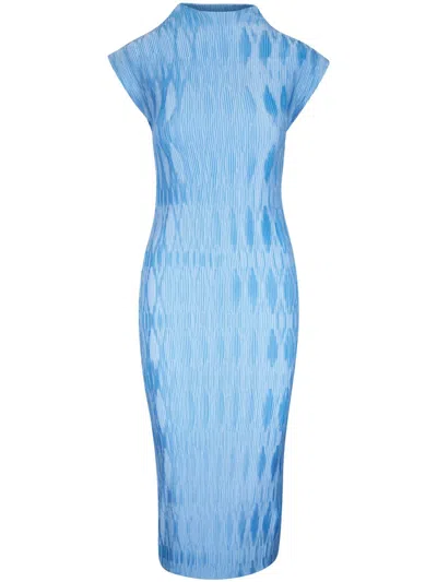 Veronica Beard Gramercy Pleated Dress In Blue